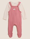 2pc Pure Cotton Dungaree Outfit (7lbs - 12 Mths)