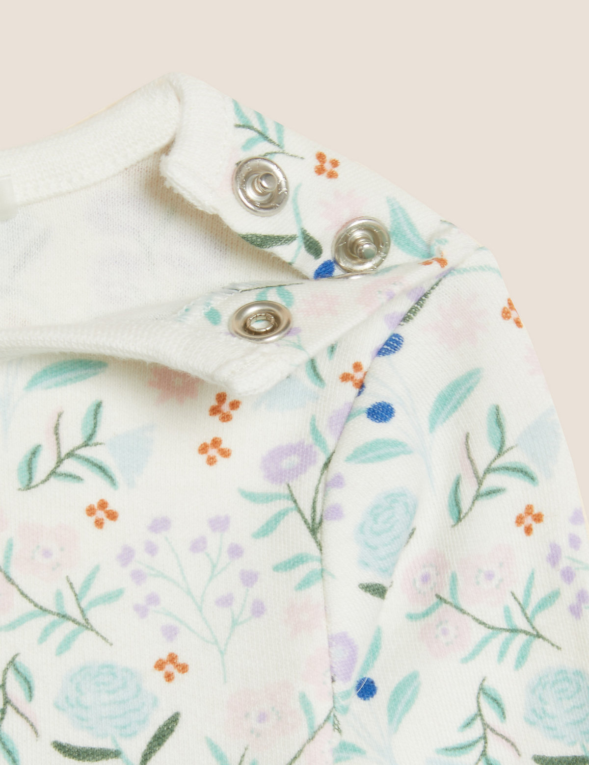 3pk Pure Cotton Floral Bodysuits (6½lbs - 3 Yrs)