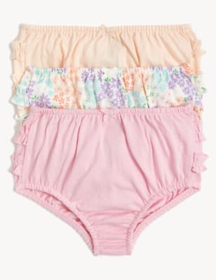 

M&S Collection Pack de 3 braguitas 100% algodón (7 lbs-3 años) - Pink Mix, Pink Mix