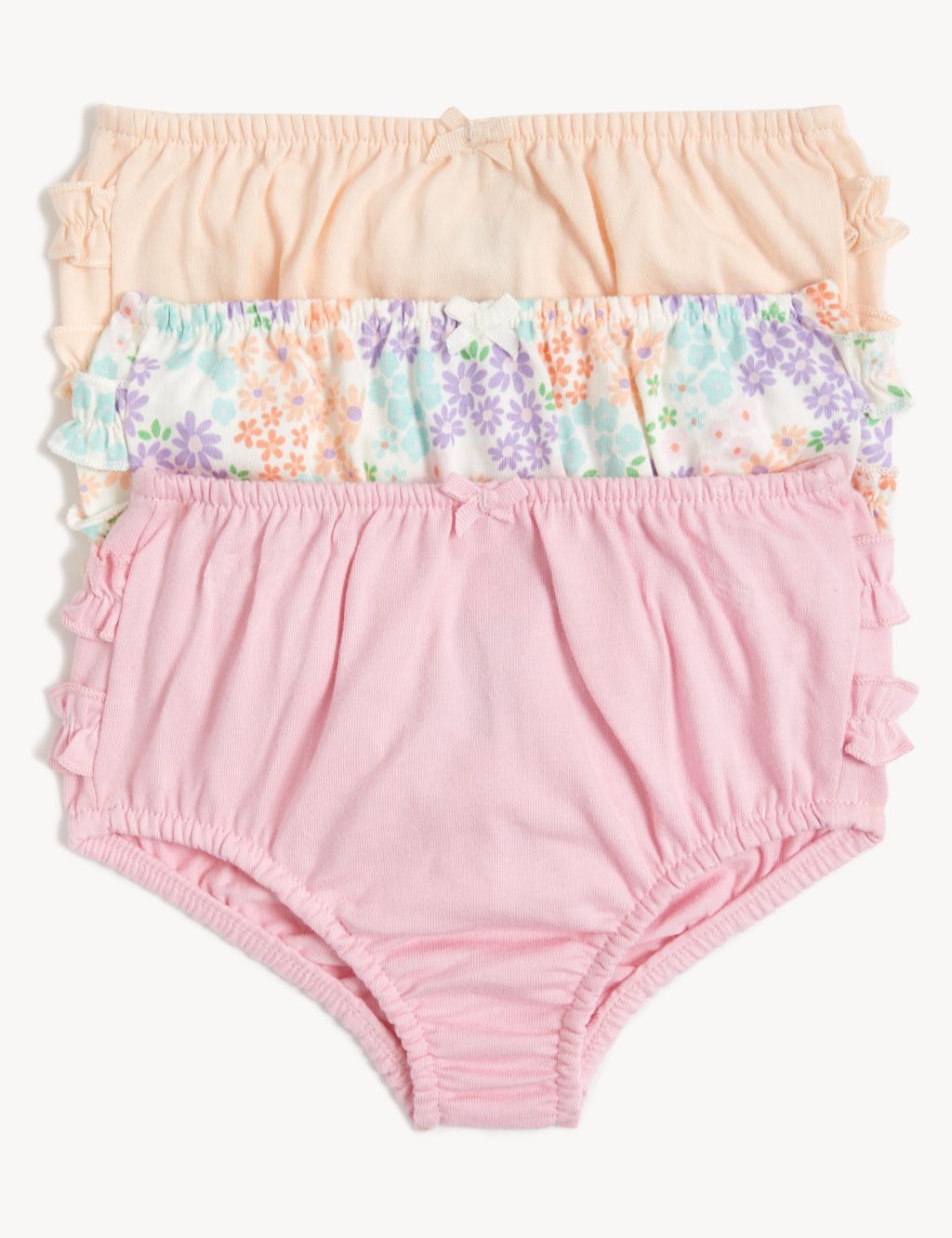 3pk Pure Cotton Knickers (7lbs-3 Yrs)