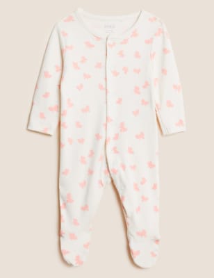 

M&S Collection 4-teilige Erstausstattung mit hohem Baumwollanteil und Schmetterlingsmuster - Pink Mix, Pink Mix