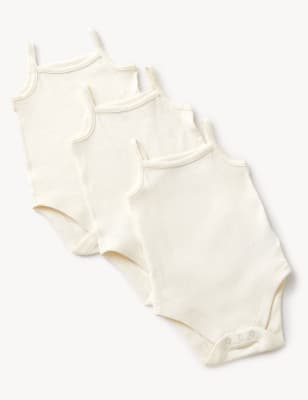 

M&S Collection 3er-Pack Bodys aus reiner Baumwolle (3 kg - 3 J.) - Ivory, Ivory