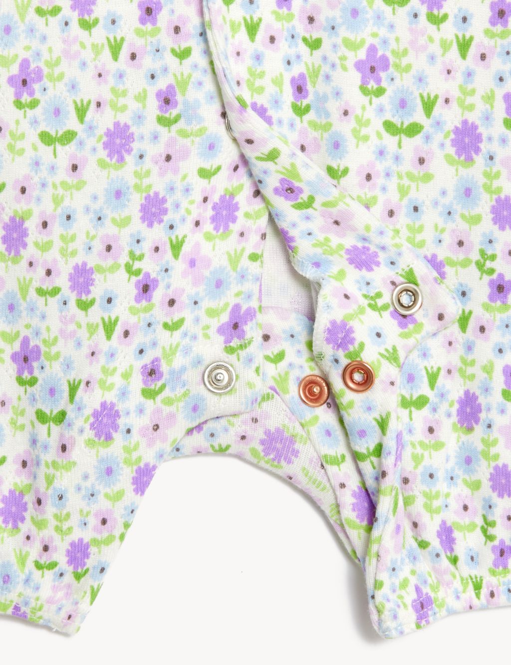 2pk Pure Cotton Floral Rompers (0-3 Yrs) image 4