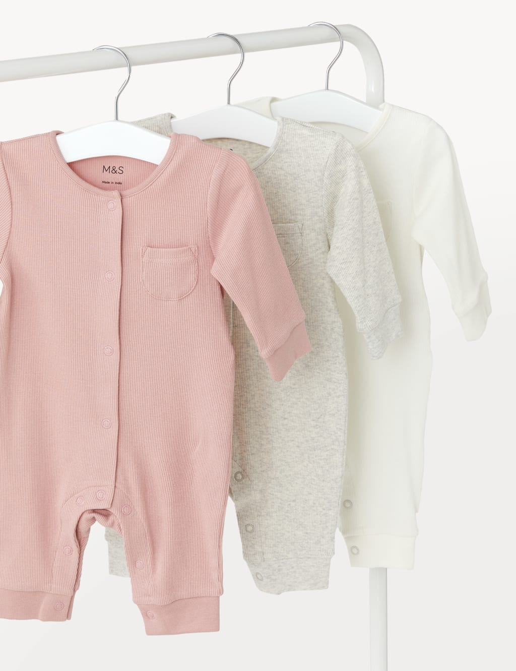 3pk Cotton Rich Sleepsuits (6½lbs-3 Yrs) image 1