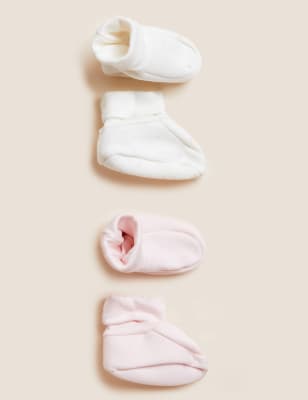 

Girls M&S Collection 2pk Pure Cotton Booties (0-12 Mths) - Pink Mix, Pink Mix