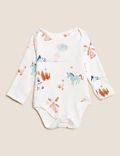 5pk Pure Cotton Patterned Bodysuits (61/2lbs - 3 Yrs)