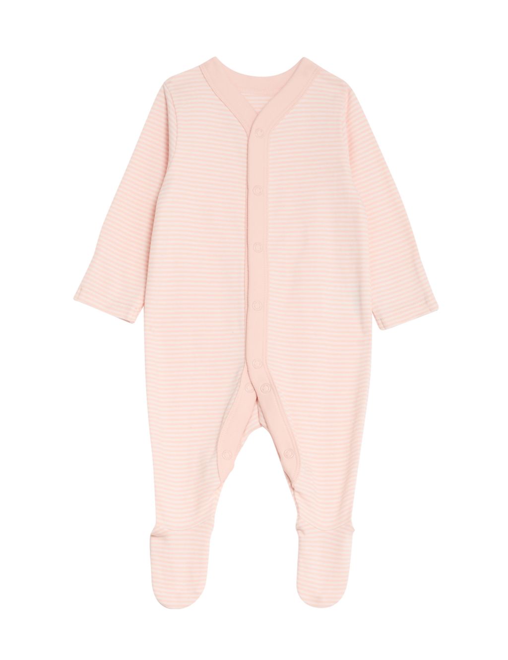 3pk Pure Cotton Bunny & Striped Sleepsuits (5lbs-3 Yrs) image 3