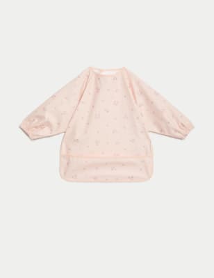 M&S Girls Floral Feeding Bib (6Mths-3 Yrs) - 12-24 - Light Pink Mix, Light Pink Mix