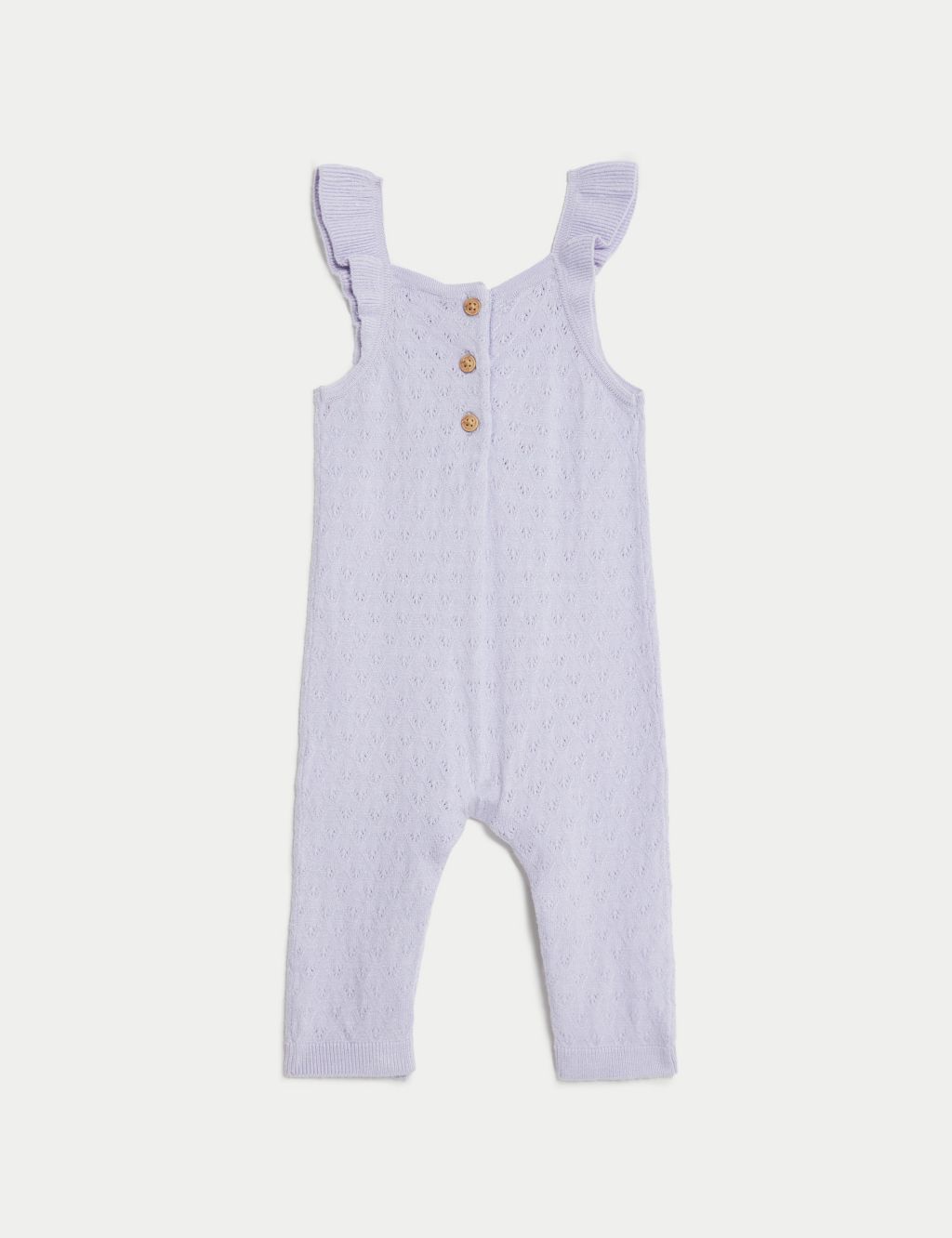 Pointelle Frill Dungarees (7lbs-1 Yrs) image 3