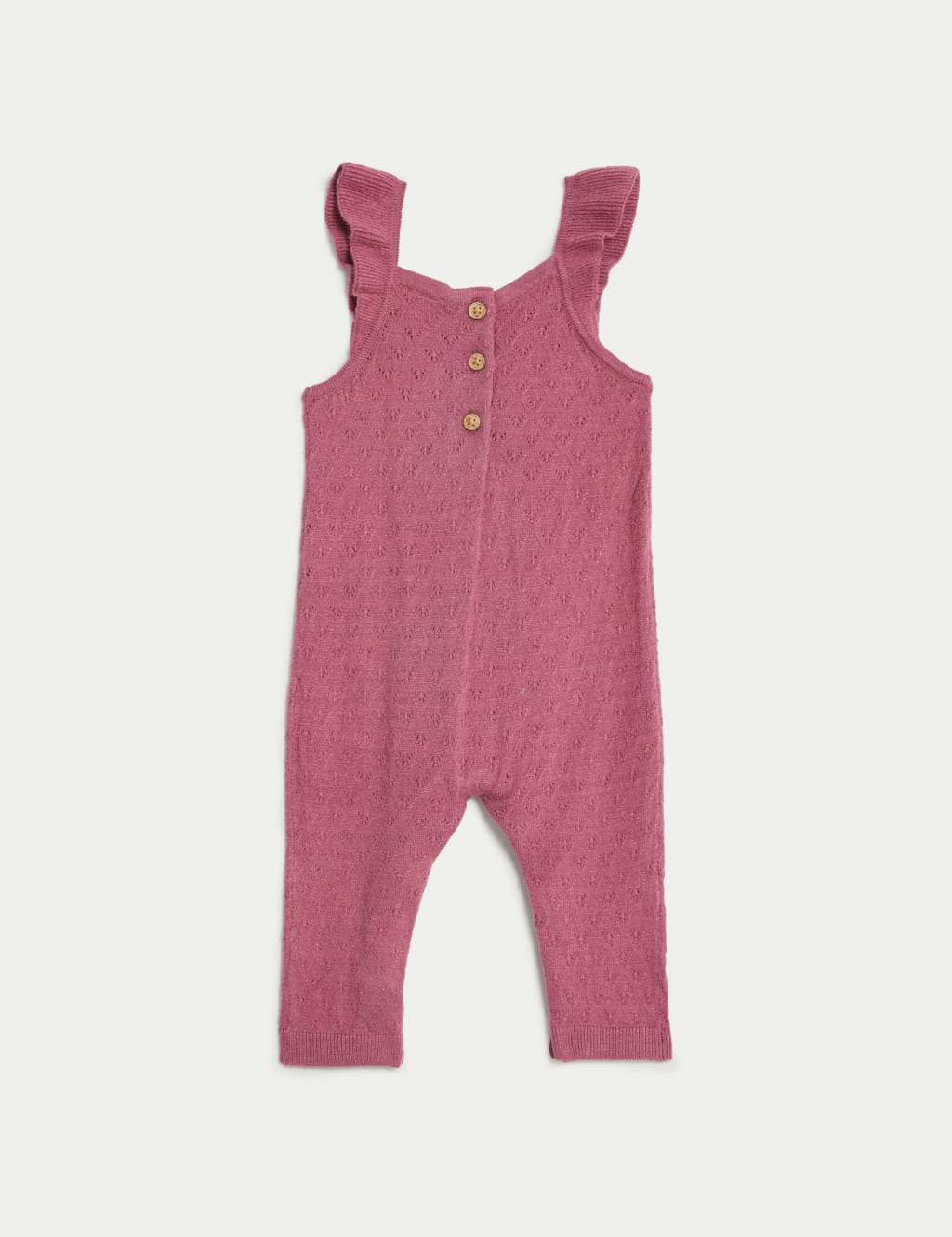Pointelle Frill Dungarees (7lbs-1 Yrs) image 3