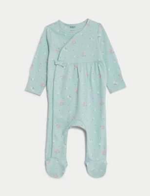 Pure Cotton Floral Sleepsuit (7lbs-1 Yrs)