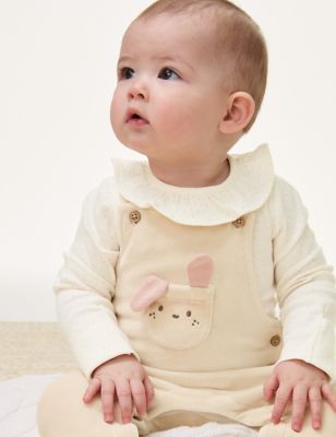 M&S Girls 2pc Cotton Rich Bunny Spot Outfit (7lbs-1 Yrs) - 1 M - Calico Mix, Calico Mix