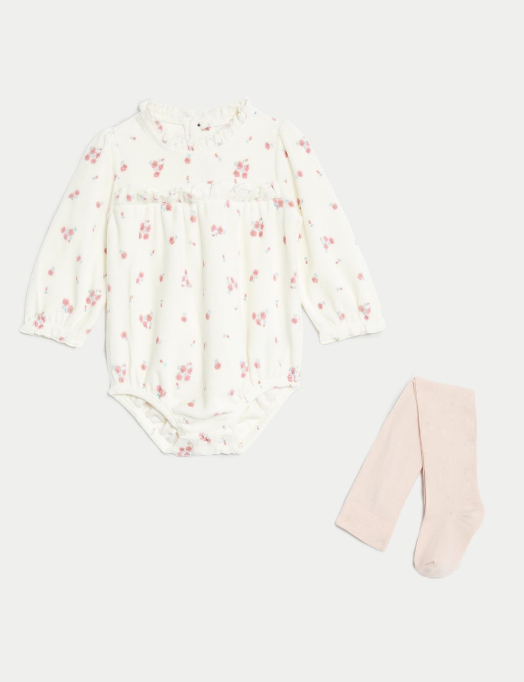 2pc Cotton Rich Floral Outfit Gift Set (7lbs-1 Yrs) image 2