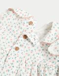 3pc Pure Cotton Floral Outfit (7lbs-1 Yrs)