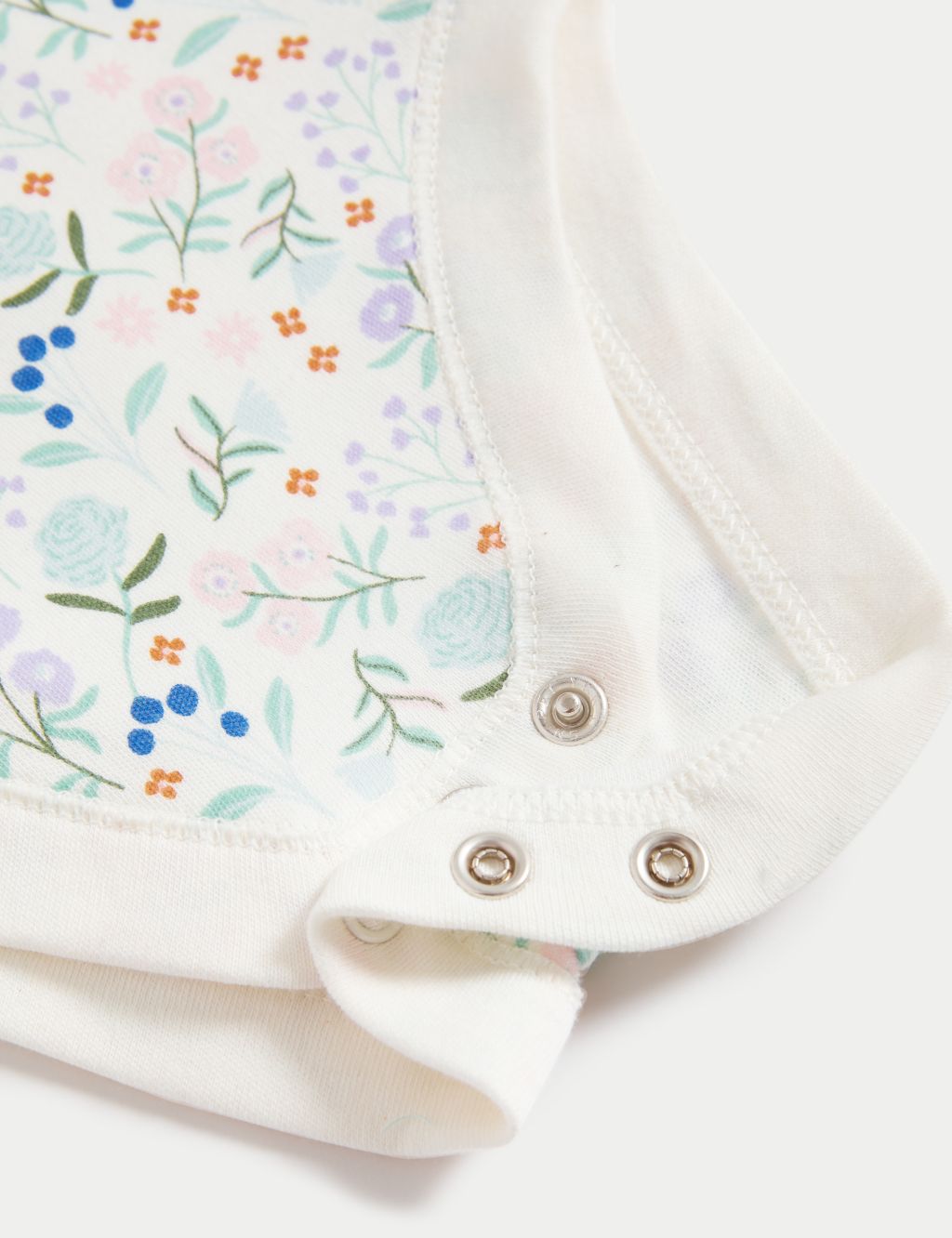 3pk Pure Cotton Floral Bodysuits (6½lbs-3 Yrs) image 4
