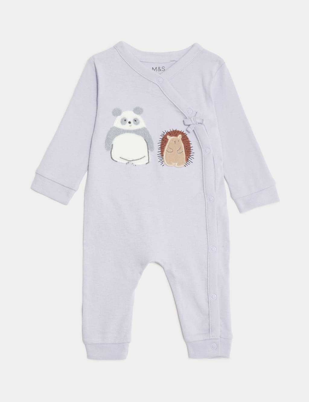 2pk Pure Cotton Animal Sleepsuits (6½lbs-3 Yrs) image 2