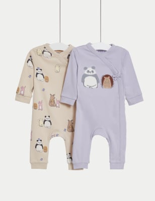 Newborn store unisex sleepsuits