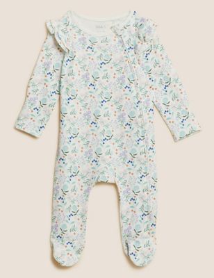 

Girls,Boys,Unisex M&S Collection 2pk Pure Cotton Floral Frill Sleepsuits (0-3 Yrs) - Pink Mix, Pink Mix