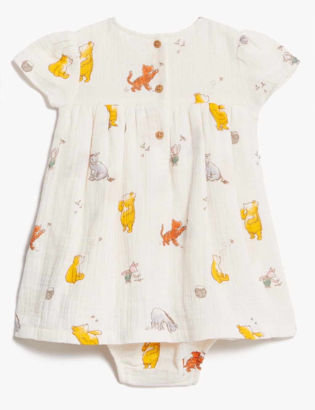 Pure Cotton Winnie the Pooh™ Bodysuit Dress (7lbs-12 Mths) image 2