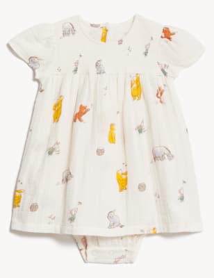 

Girls M&S Collection Pure Cotton Winnie the Pooh™ Bodysuit Dress (7lbs - 12 Mths) - Cream Mix, Cream Mix