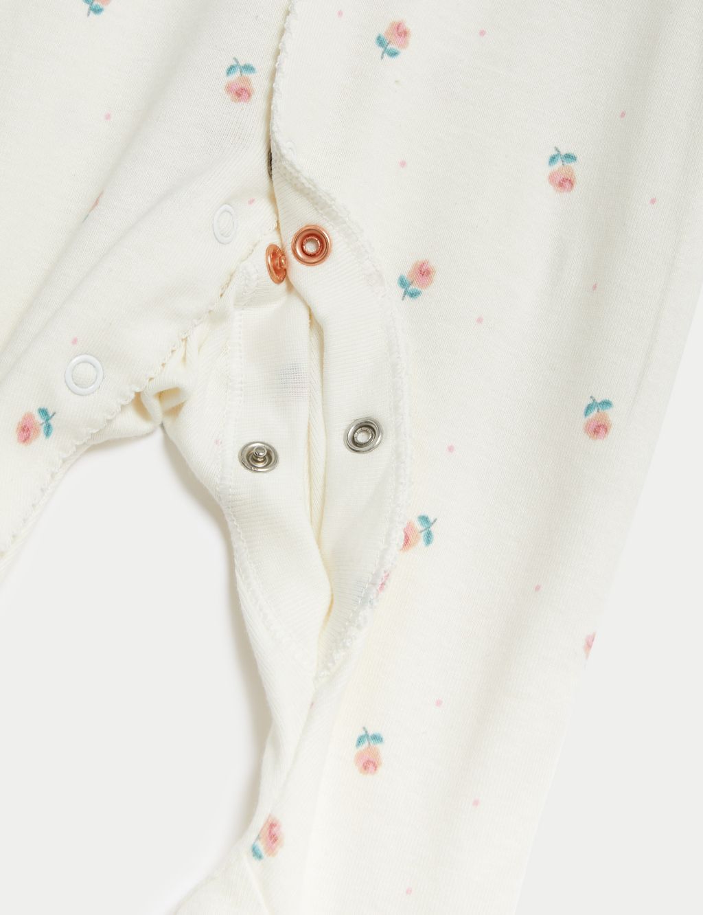 Pure Cotton Floral Sleepsuit (0-1 Yrs) image 4