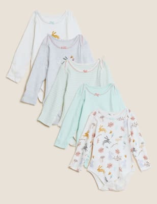 

Girls M&S Collection 5pk Pure Cotton Printed Bodysuits (61/2 lbs - 3 Yrs) - Multi, Multi