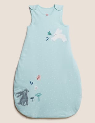 

Saco de dormir 100% algodón con resistencia térmica de 2,5 tog y diseño de conejo (0-3 años) - Aqua Mix, Aqua Mix