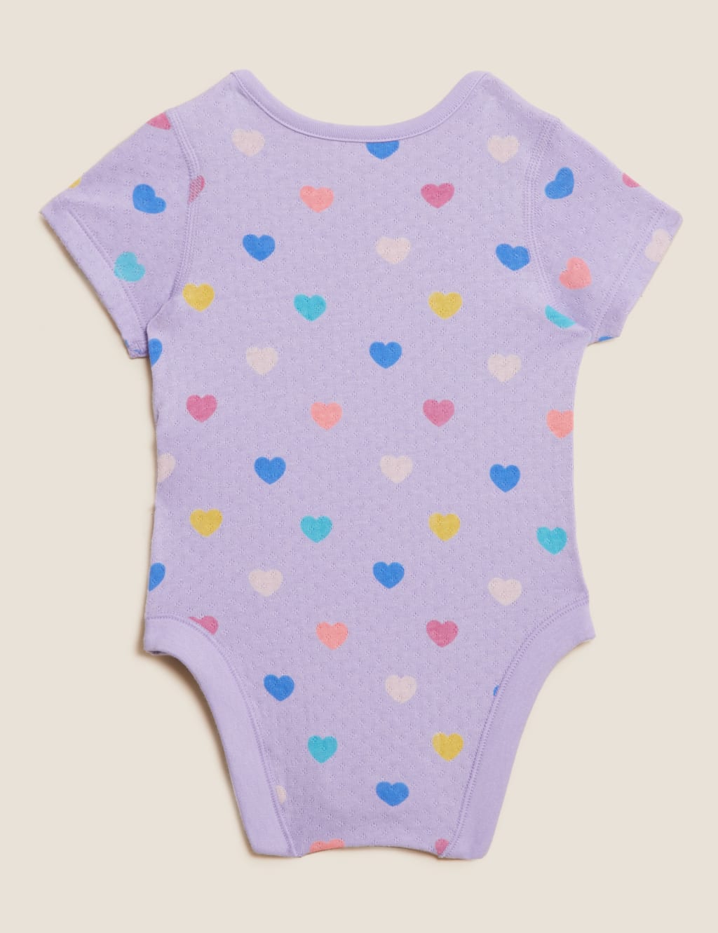 3pk Pure Cotton Heart Bodysuits (6½lbs - 3 Yrs) image 3