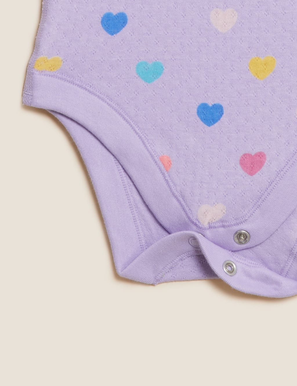 3pk Pure Cotton Heart Bodysuits (6½lbs - 3 Yrs) image 6