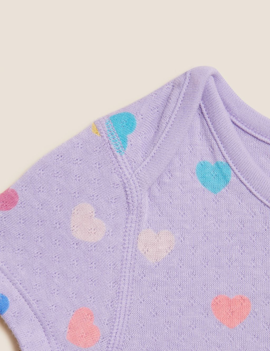 3pk Pure Cotton Heart Bodysuits (6½lbs - 3 Yrs) image 7