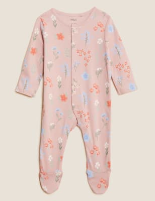 

Girls,Boys,Unisex M&S Collection 3pk Pure Cotton Floral Sleepsuits (0-3 Yrs) - Multi, Multi
