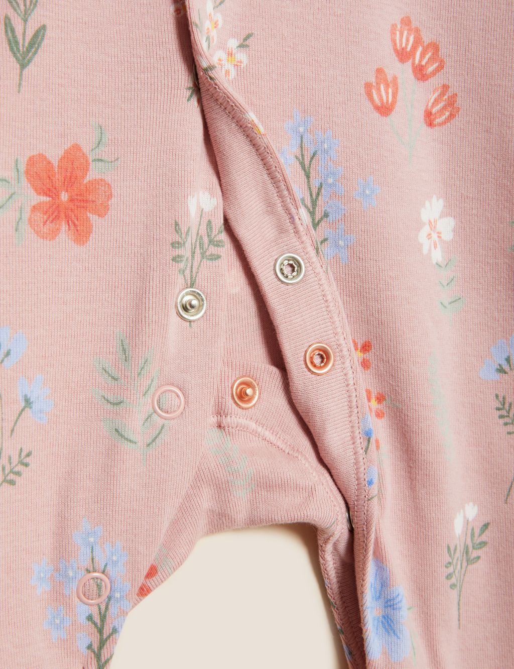 3pk Pure Cotton Floral Sleepsuits (0-3 Yrs) image 6