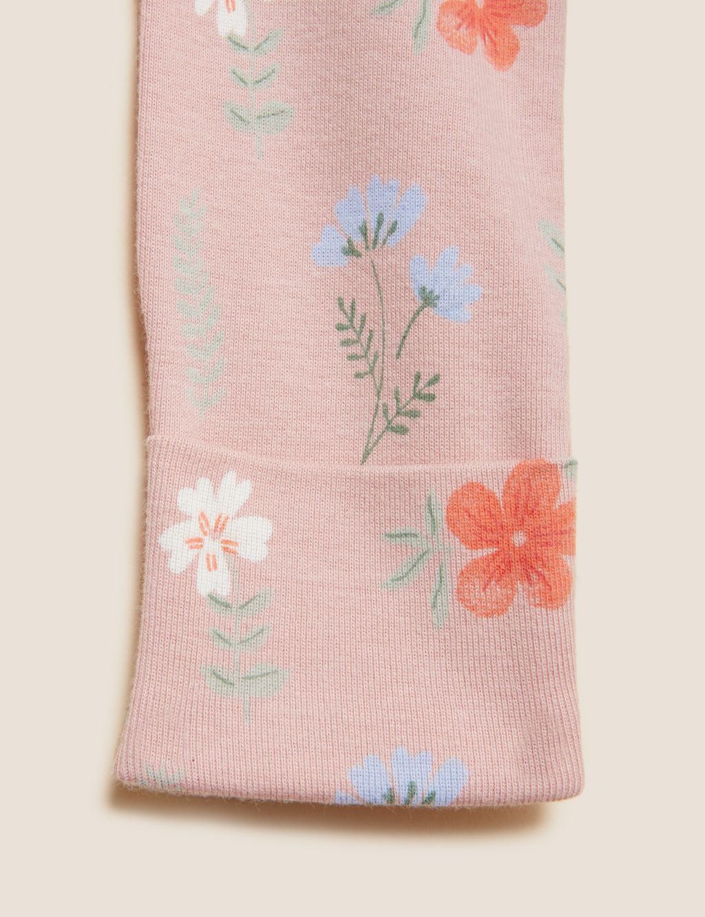 3pk Pure Cotton Floral Sleepsuits (0-3 Yrs) image 7
