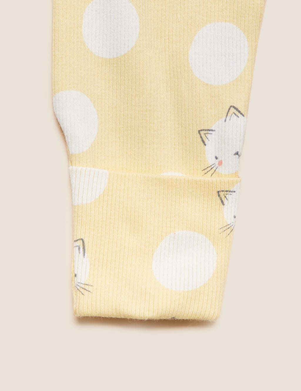 3pk Cotton Rich Cat Print Sleepsuits (6½lbs-3 Yrs) image 7