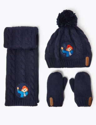 Ensemble moufles, bonnet et &eacute;charpe enfant &agrave; imprim&eacute; Paddington&trade; (du 6&nbsp;mois au 6&nbsp;ans)