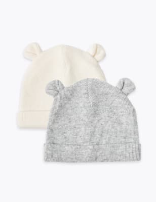 Lot de 2&nbsp;bonnets b&eacute;b&eacute;s (jusqu&rsquo;au 12&nbsp;mois)