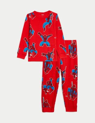 M&S Boys Adaptive Spider-Man Pyjamas (12 Mths - 8 Yrs) - 3-4 Y - Red Mix, Red Mix