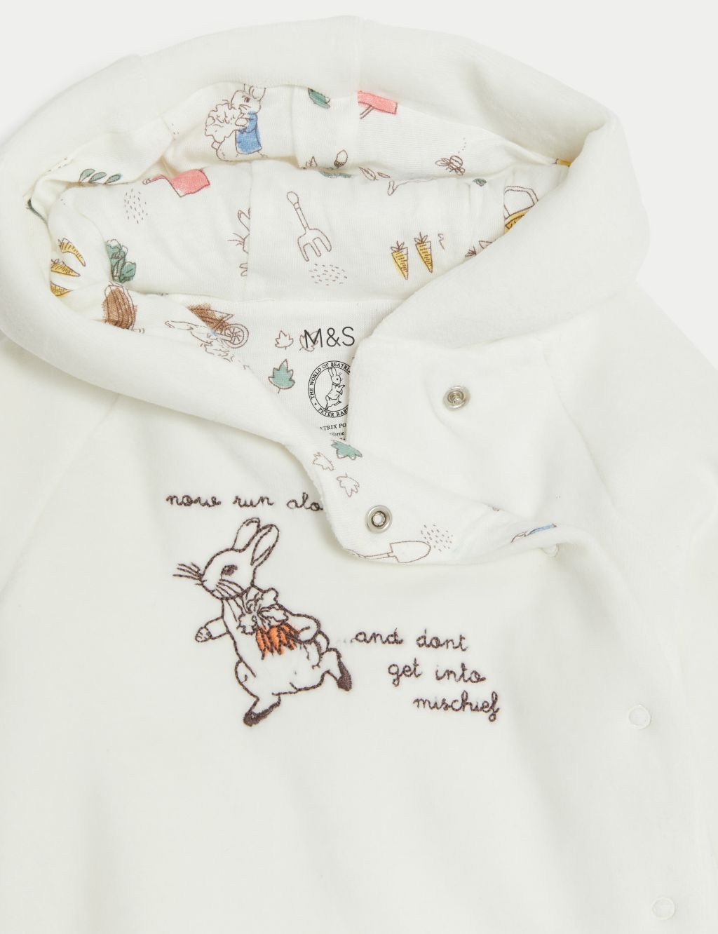 Velour Peter Rabbit™ Hooded Jacket (7lbs-1 Yrs) image 3