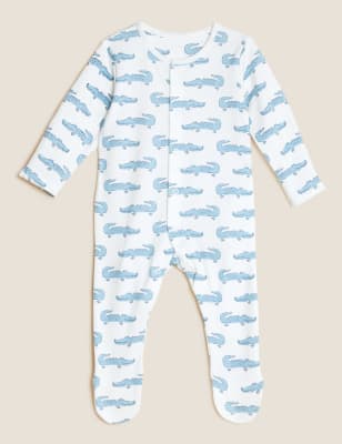 

Boys M&S Collection 4pc Cotton Rich Croc Print Set (7lbs - 12 Mths) - Dusty Blue, Dusty Blue