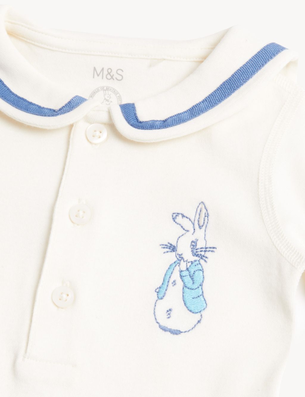 2pk Pure Cotton Peter Rabbit™ Bodysuits (0-3 Yrs) image 3