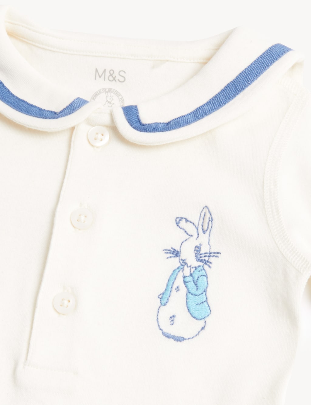 2pk Pure Cotton Peter Rabbit™ Bodysuits (0-3 Yrs) image 3