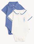2 件装纯棉 Peter Rabbit™ 婴儿连身衣（0-3 岁）