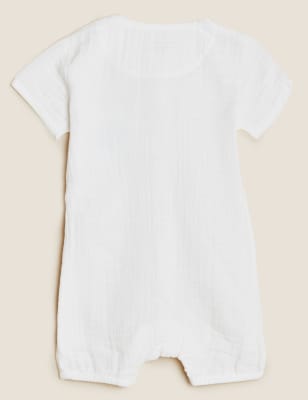 

Boys M&S Collection Pure Cotton Romper (7lbs - 12 Mths) - Turquoise Mix, Turquoise Mix