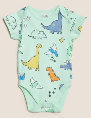 

Boys M&S Collection 3pk Pure Cotton Bodysuits (6½lbs - 3 Yrs) - Green Mix, Green Mix