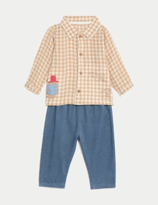 

Boys M&S Collection 2pc Pure Cotton Paddington™ Outfit (0-12 Mths) - Chambray Mix, Chambray Mix