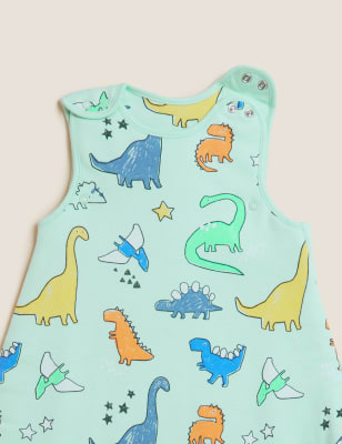 

Boys M&S Collection Pure Cotton Dinosaur 1.5 Tog Sleeping Bag (0 - 36 Mths) - Green Mix, Green Mix