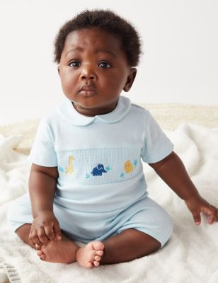 

Boys M&S Collection Cotton Blend Animal Romper (0-12 Mths) - Turquoise Mix, Turquoise Mix