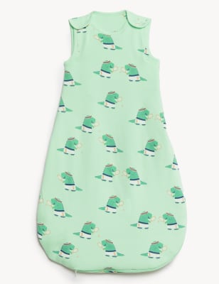 

M&S Collection Schlafsack aus reiner Baumwolle mit Dinosauriermuster und Tog-Wert 1,5 (0-3 Jahre) - Mint Mix, Mint Mix