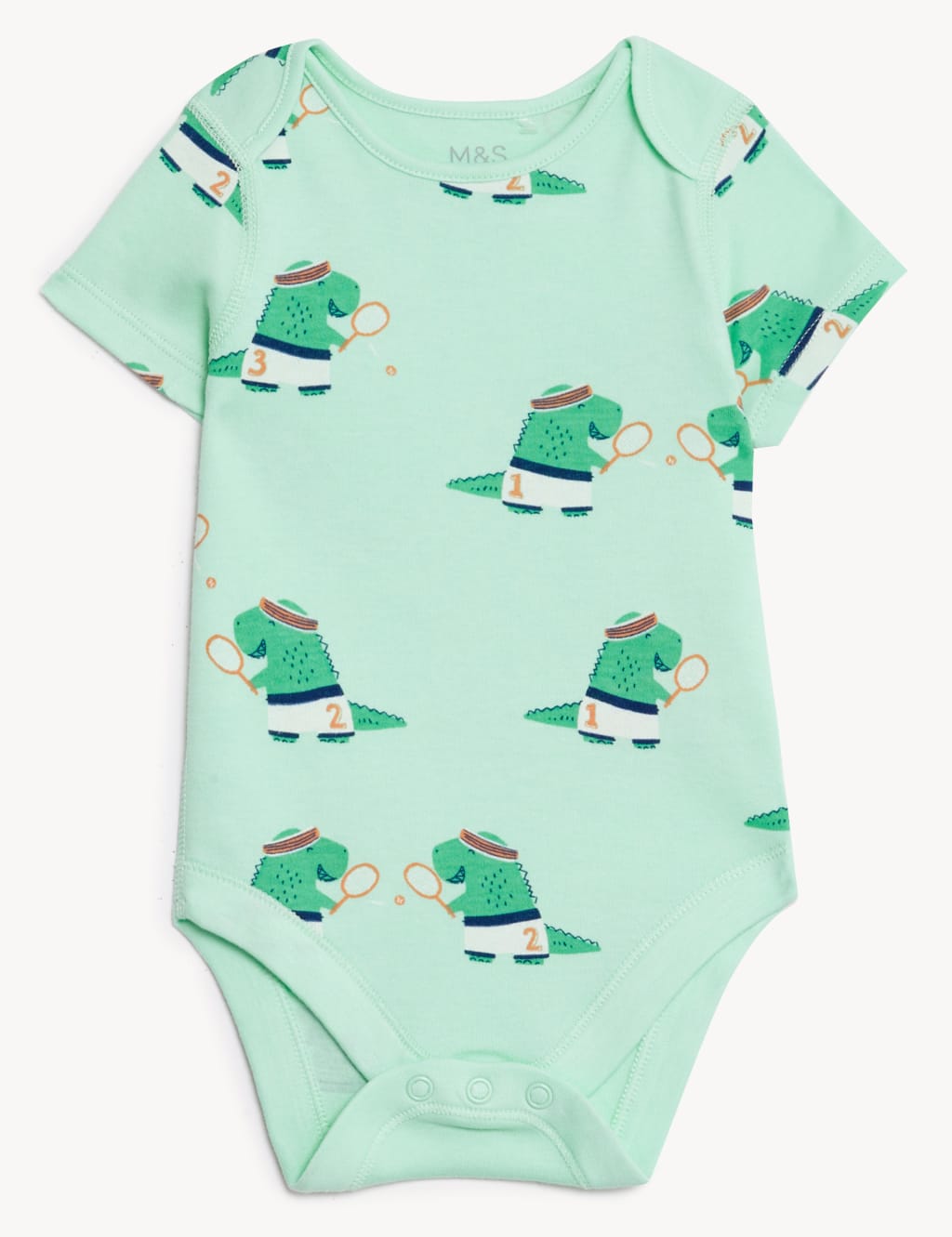 3pk Pure Cotton Dinosaur Bodysuits (0-3 Yrs) image 3