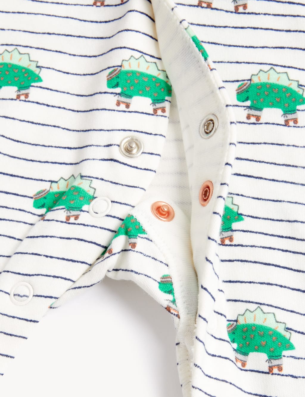 3pk Pure Cotton Dinosaur Sleepsuits (0-3 Yrs) image 6